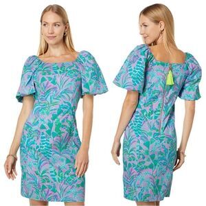 NEW! Lilly‎ Pulitzer Lettie Short Sleeve Stretch Purple Iris on the Chase Size 6